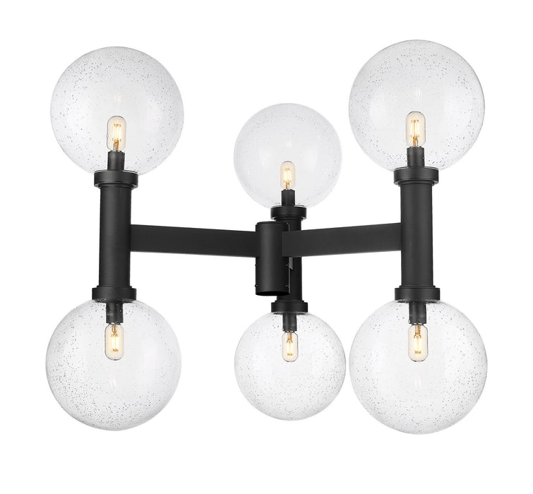 Z-Lite 599BP6-BK Six Light Outdoor Post Mount Fixture, Black