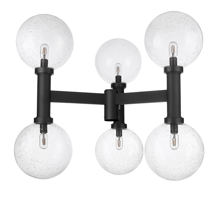 Z-Lite 599BP6-BK Six Light Outdoor Post Mount Fixture, Black