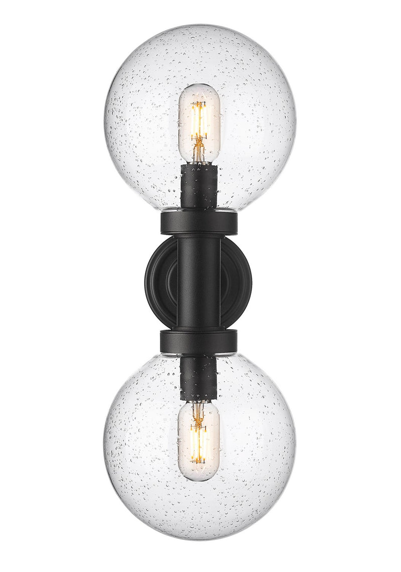 Z-Lite 599M2-BK Two Light Outdoor Wall Sconce, Black