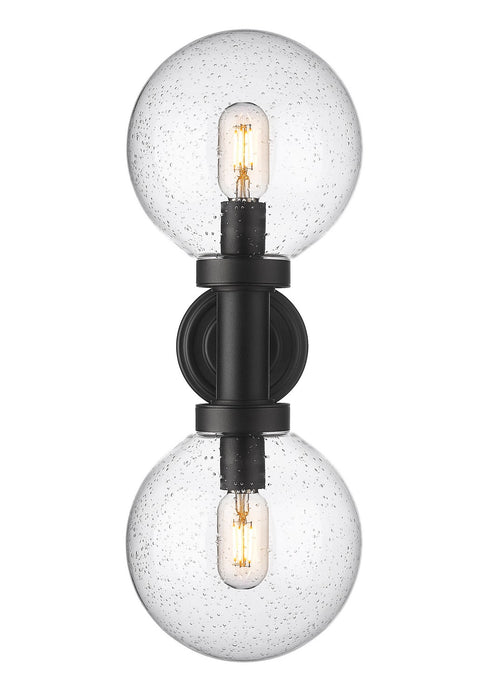 Z-Lite 599M2-BK Two Light Outdoor Wall Sconce, Black