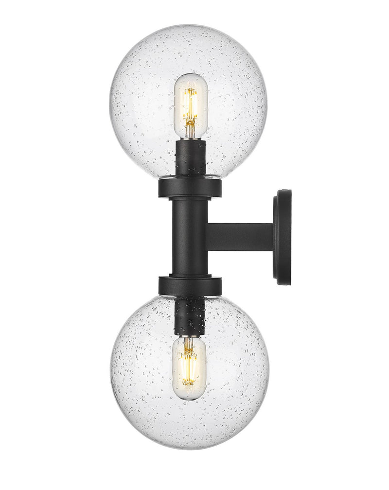 Z-Lite 599M2-BK Two Light Outdoor Wall Sconce, Black
