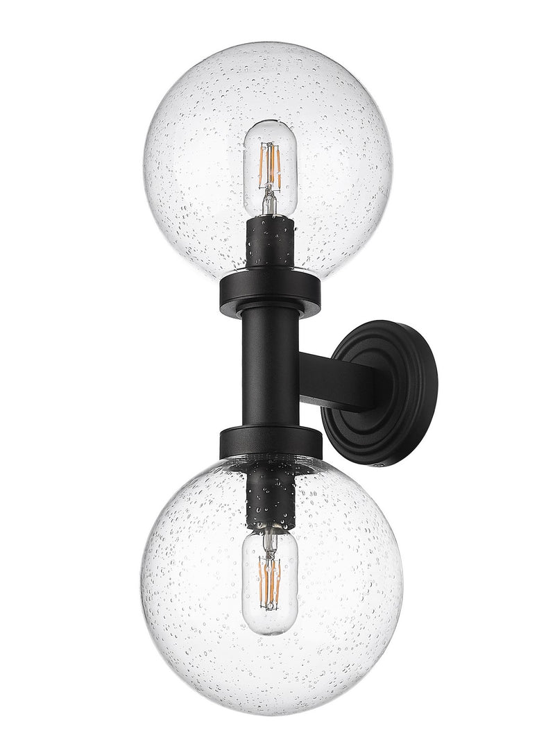 Z-Lite 599M2-BK Two Light Outdoor Wall Sconce, Black