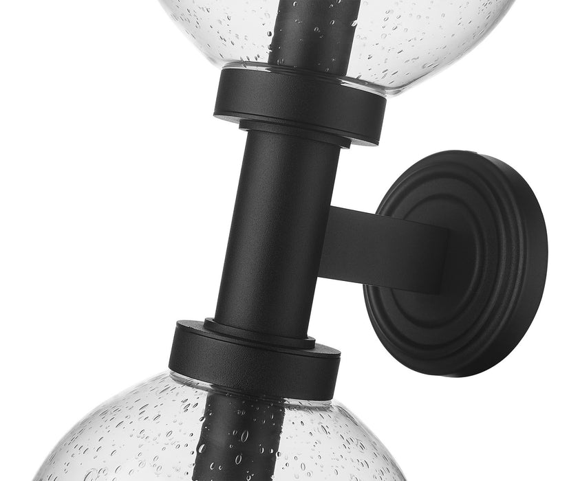 Z-Lite 599M2-BK Two Light Outdoor Wall Sconce, Black