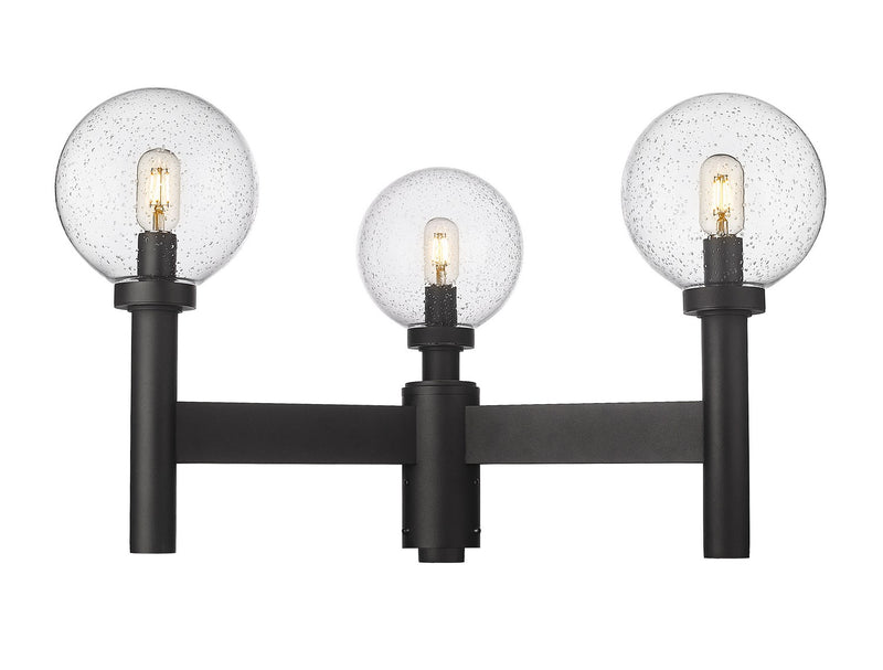 Z-Lite 599MP3-BK Three Light Outdoor Post Mount Fixture, Black