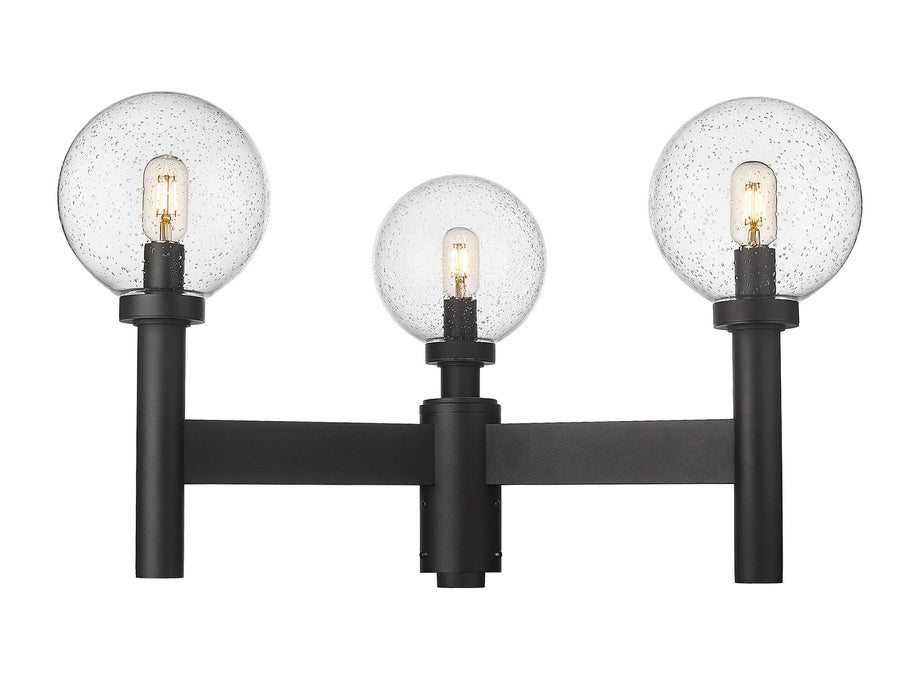 Z-Lite 599MP3-BK Three Light Outdoor Post Mount Fixture, Black