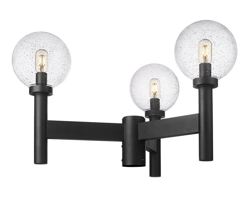 Z-Lite 599MP3-BK Three Light Outdoor Post Mount Fixture, Black