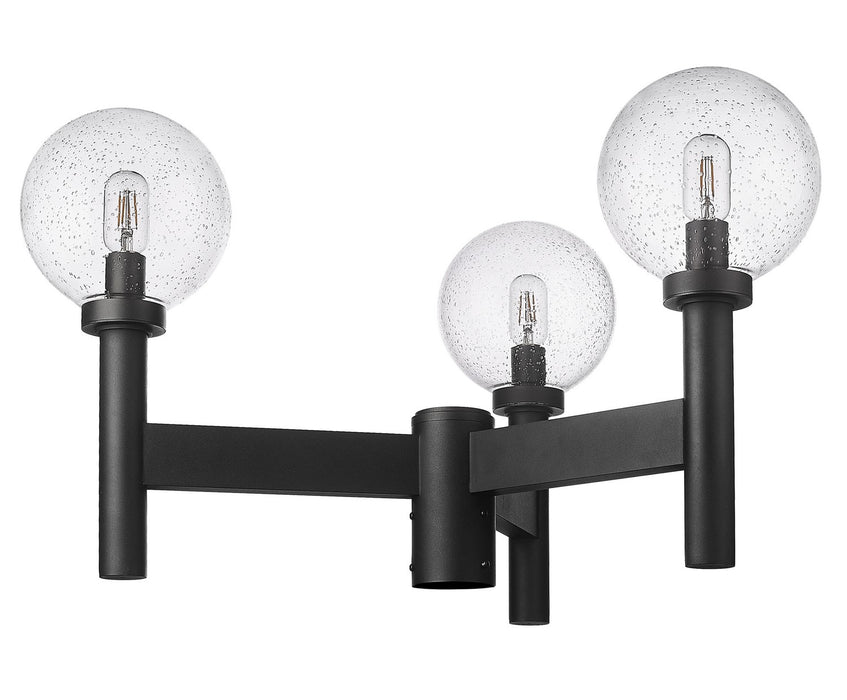 Z-Lite 599MP3-BK Three Light Outdoor Post Mount Fixture, Black