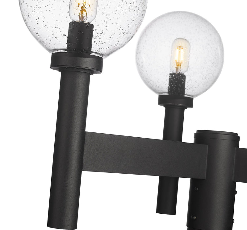 Z-Lite 599MP3-BK Three Light Outdoor Post Mount Fixture, Black