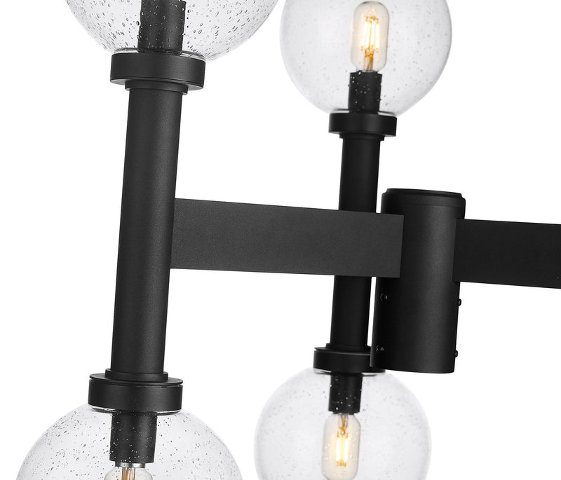 Z-Lite 599MP6-BK Six Light Outdoor Post Mount Fixture, Black