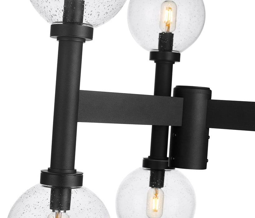 Z-Lite 599MP6-BK Six Light Outdoor Post Mount Fixture, Black
