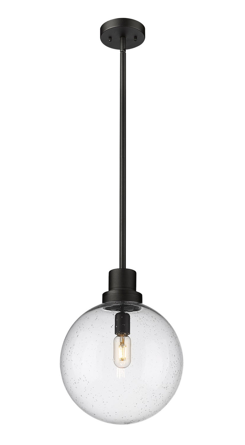 Z-Lite 599P12-BK One Light Outdoor Pendant, Black