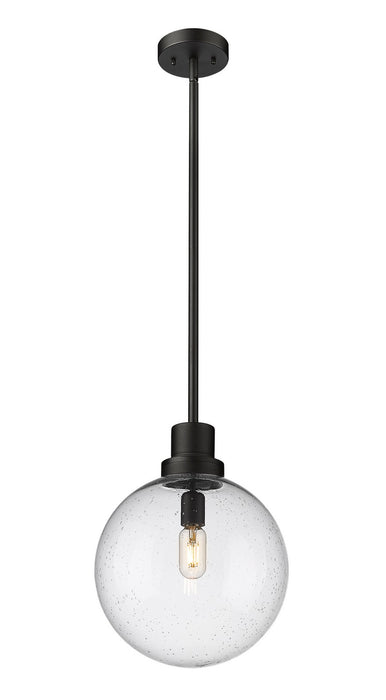 Z-Lite 599P12-BK One Light Outdoor Pendant, Black