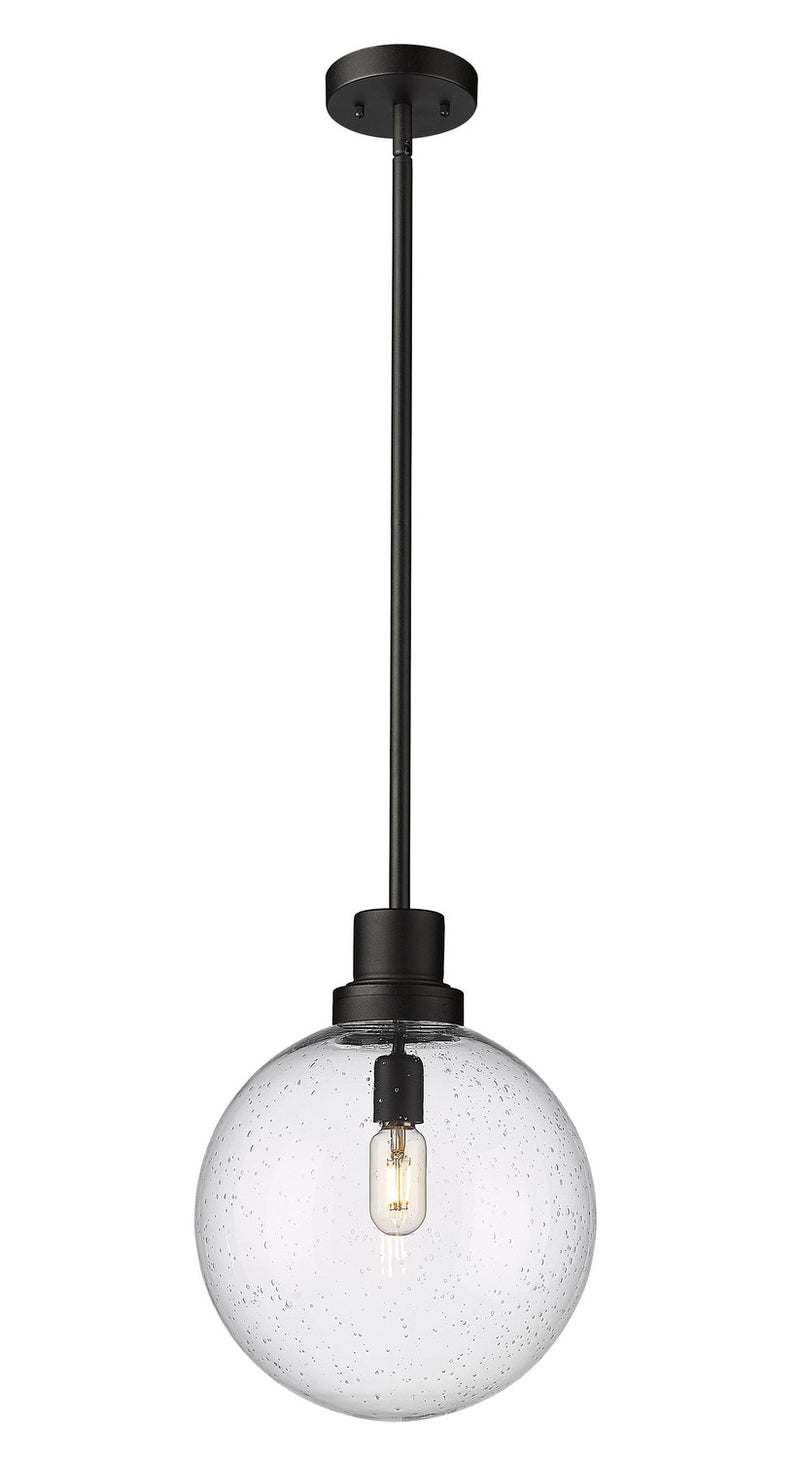 Z-Lite 599P12-BK One Light Outdoor Pendant, Black