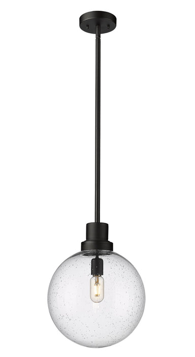 Z-Lite 599P12-BK One Light Outdoor Pendant, Black