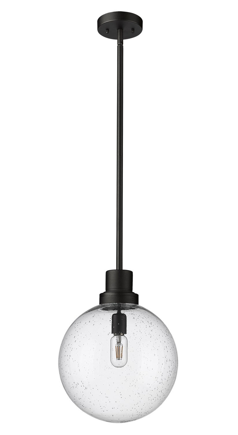 Z-Lite 599P12-BK One Light Outdoor Pendant, Black