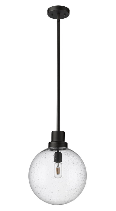 Z-Lite 599P12-BK One Light Outdoor Pendant, Black