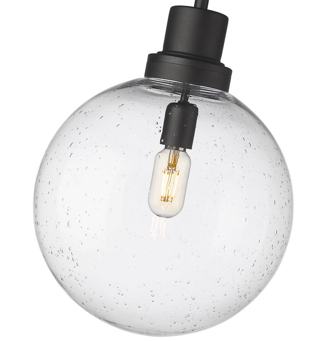 Z-Lite 599P12-BK One Light Outdoor Pendant, Black