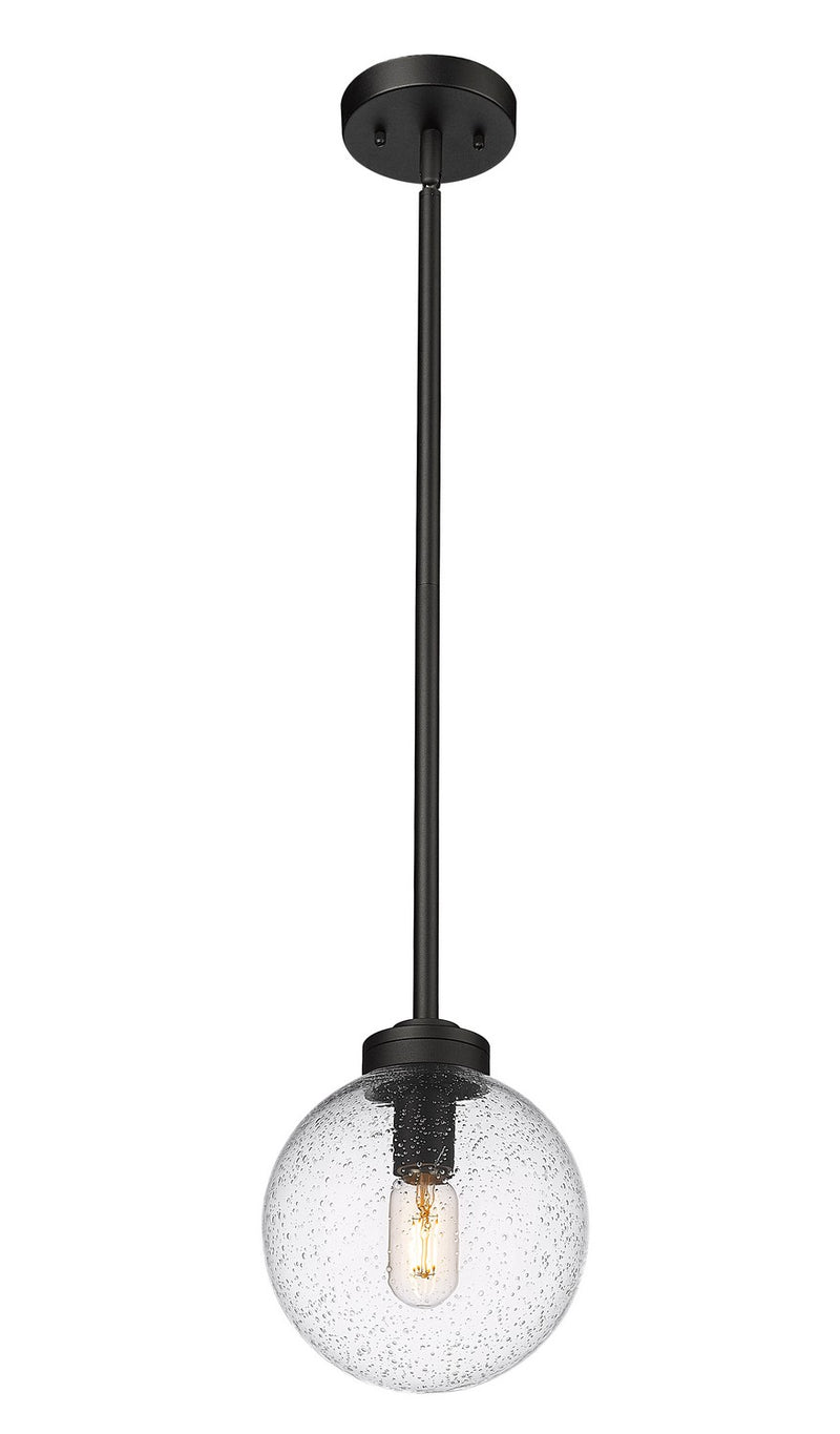Z-Lite 599P8-BK One Light Outdoor Pendant, Black