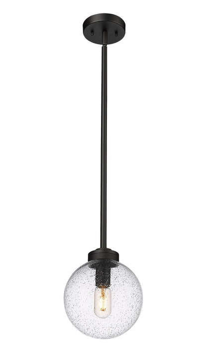 Z-Lite 599P8-BK One Light Outdoor Pendant, Black