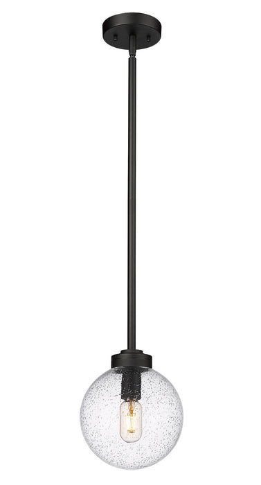 Z-Lite 599P8-BK One Light Outdoor Pendant, Black