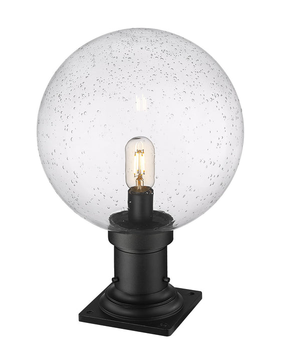 Z-Lite 599PHB-533PM-BK One Light Outdoor Pier Mounted Fixture, Black