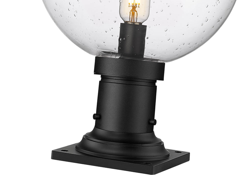Z-Lite 599PHB-533PM-BK One Light Outdoor Pier Mounted Fixture, Black