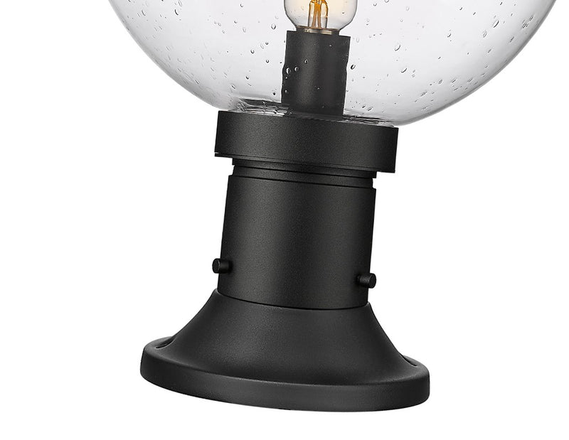 Z-Lite 599PHB-553PM-BK One Light Outdoor Pier Mounted Fixture, Black