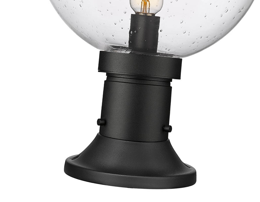 Z-Lite 599PHB-553PM-BK One Light Outdoor Pier Mounted Fixture, Black