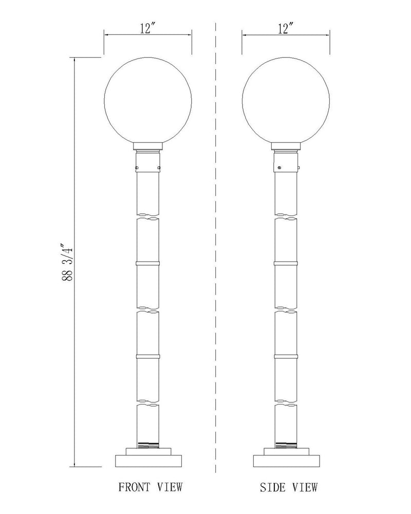 Z-Lite 599PHB-567P-BK One Light Outdoor Post Mounted Fixture, Black