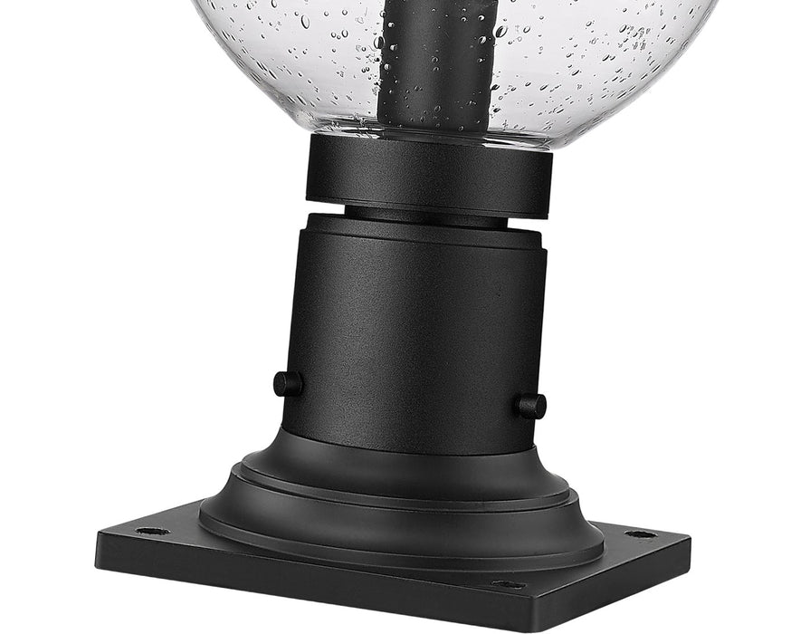 Z-Lite 599PHM-533PM-BK One Light Outdoor Pier Mounted Fixture, Black