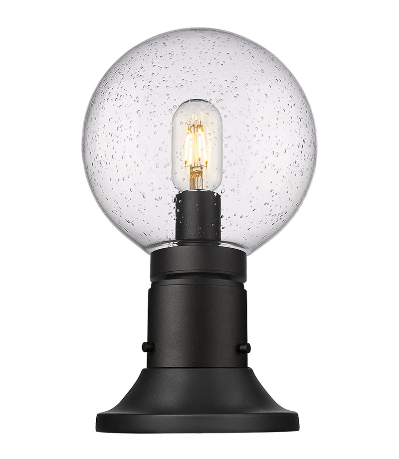 Z-Lite 599PHM-553PM-BK One Light Outdoor Pier Mounted Fixture, Black