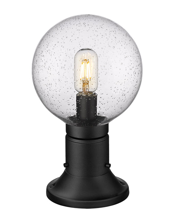 Z-Lite 599PHM-553PM-BK One Light Outdoor Pier Mounted Fixture, Black