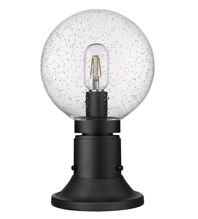 Z-Lite 599PHM-553PM-BK One Light Outdoor Pier Mounted Fixture, Black
