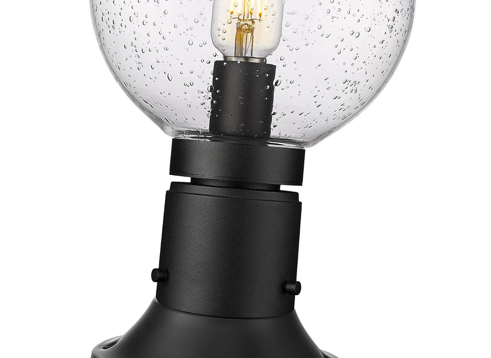 Z-Lite 599PHM-553PM-BK One Light Outdoor Pier Mounted Fixture, Black