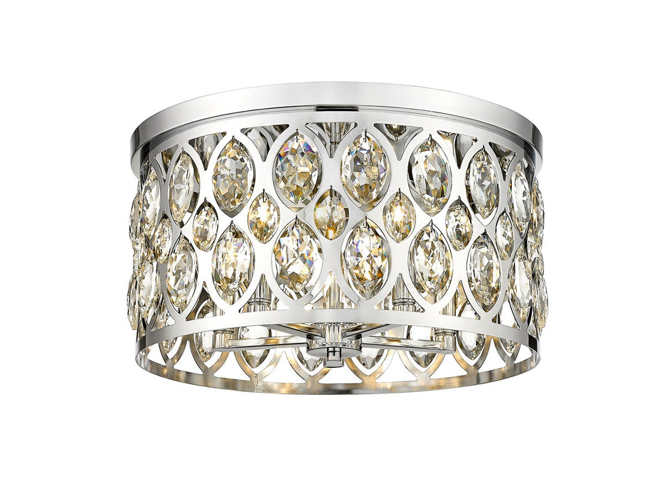 Z-Lite 6010F18CH Five Light Flush Mount, Chrome