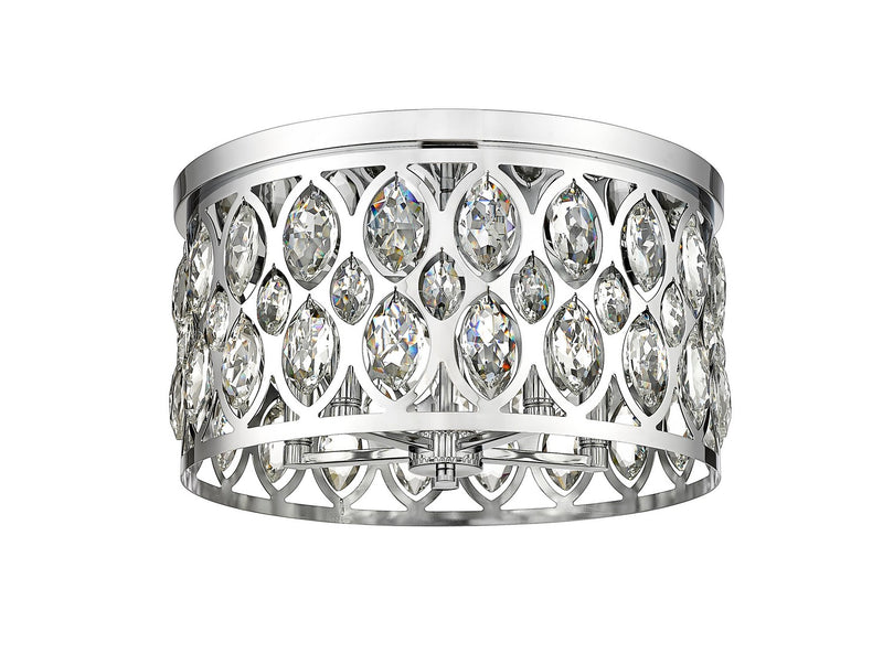 Z-Lite 6010F18CH Five Light Flush Mount, Chrome