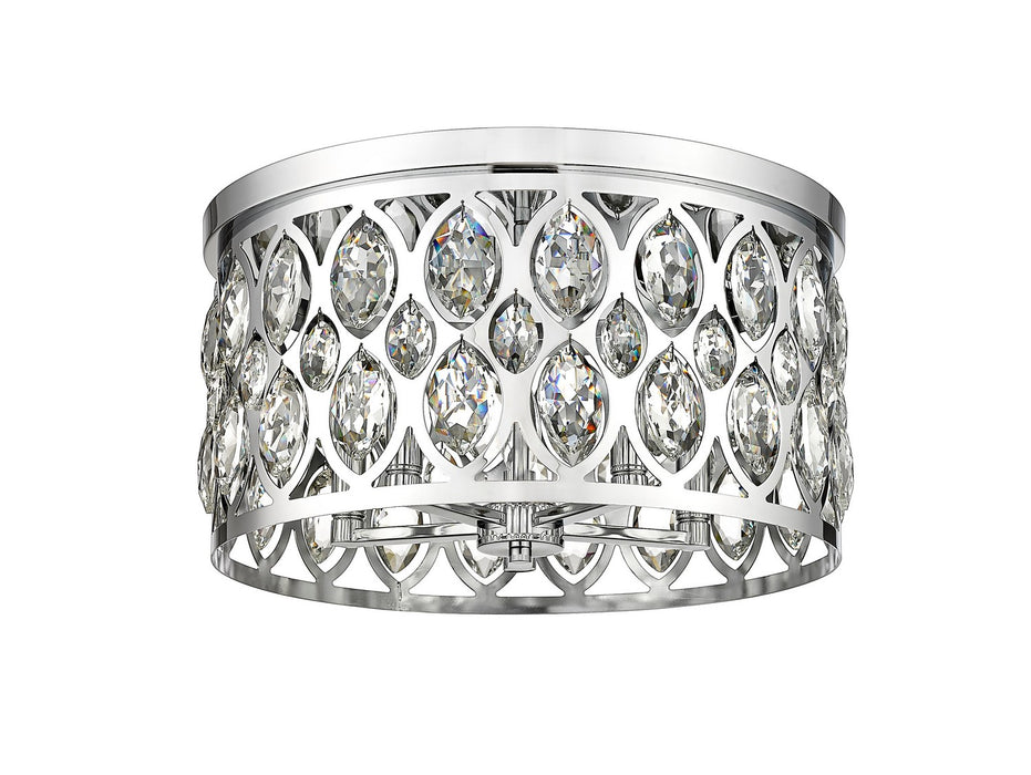 Z-Lite 6010F18CH Five Light Flush Mount, Chrome