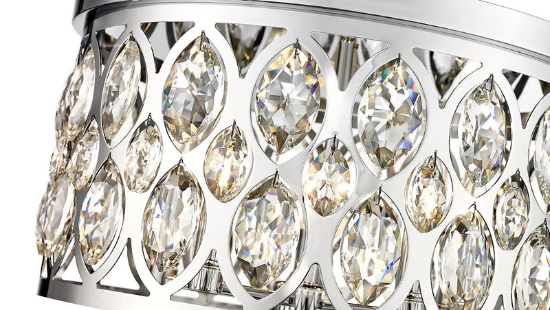 Z-Lite 6010F18CH Five Light Flush Mount, Chrome