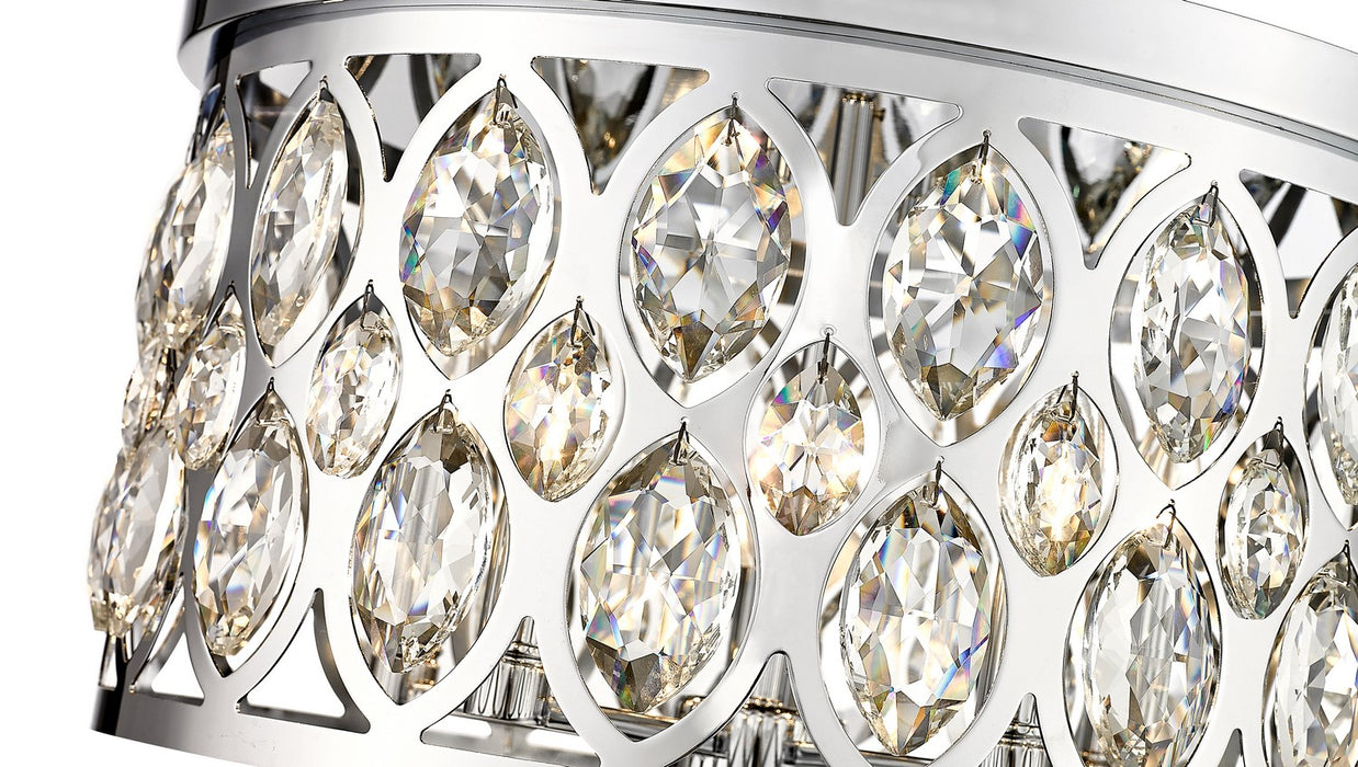Z-Lite 6010F18CH Five Light Flush Mount, Chrome