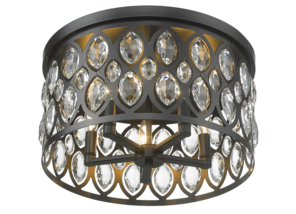 Z-Lite 6010F18MB Five Light Flush Mount, Matte Black