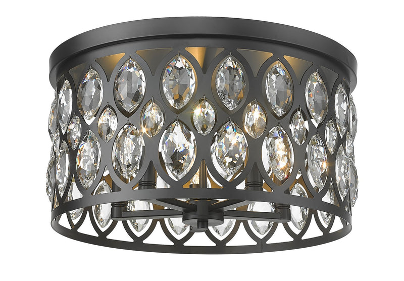 Z-Lite 6010F18MB Five Light Flush Mount, Matte Black