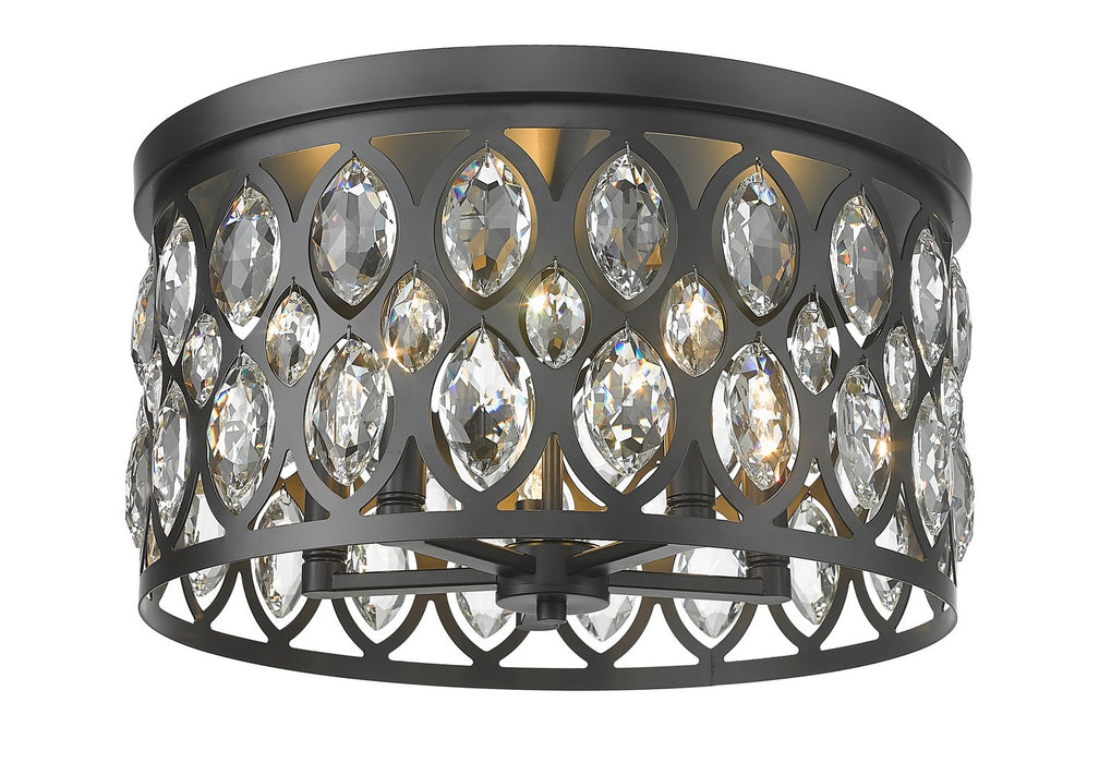 Z-Lite 6010F18MB Five Light Flush Mount, Matte Black