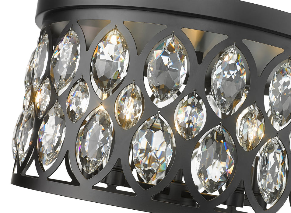 Z-Lite 6010F18MB Five Light Flush Mount, Matte Black