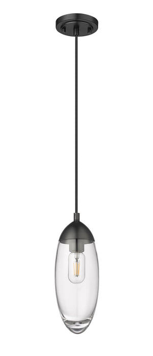 Z-Lite 651P-MB One Light Pendant, Matte Black