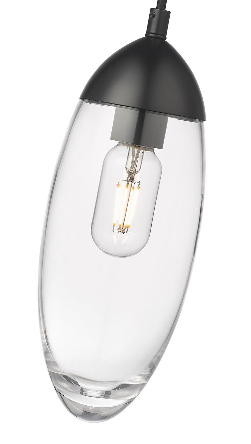 Z-Lite 651P-MB One Light Pendant, Matte Black