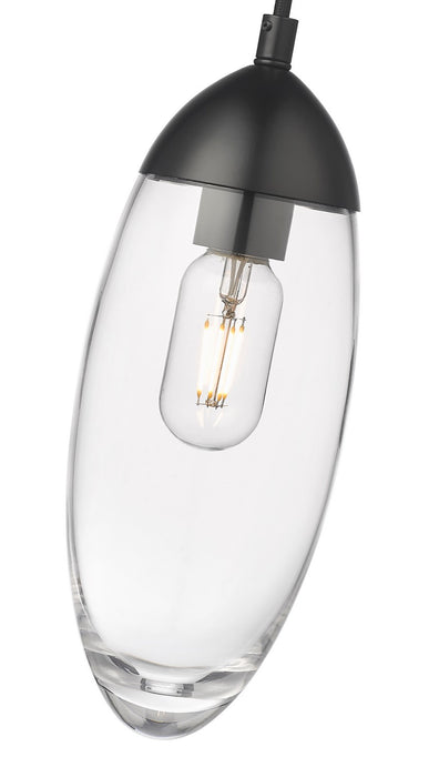 Z-Lite 651P-MB One Light Pendant, Matte Black
