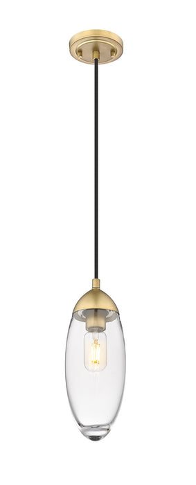 Z-Lite 651P-RB One Light Pendant, Rubbed Brass