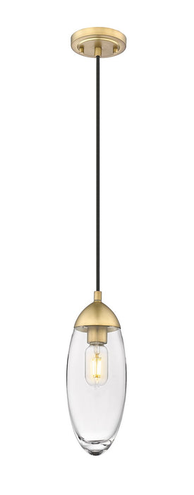 Z-Lite 651P-RB One Light Pendant, Rubbed Brass