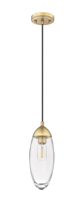 Z-Lite 651P-RB One Light Pendant, Rubbed Brass