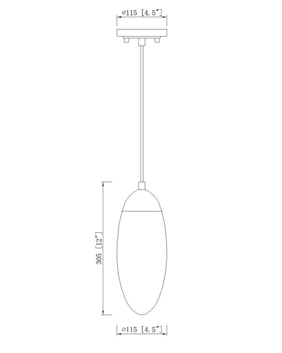 Z-Lite 651P-RB One Light Pendant, Rubbed Brass